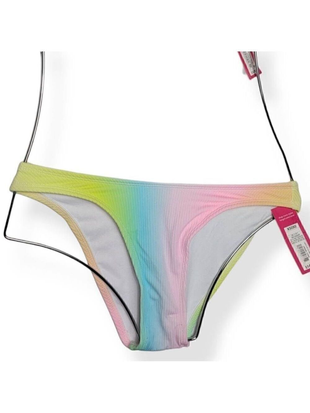 Xhilaration Multi Colored High Leg Scoop Waist Bikini Bottom XS Juniors